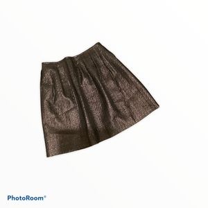 Silver Etro knee-length metallic skirt